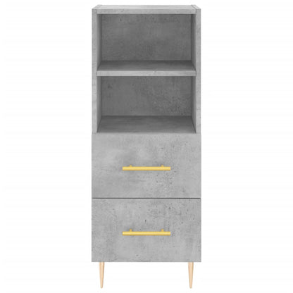 vidaXL Highboard Concrete Grey 34,5x34x180 cm Engineered Wood