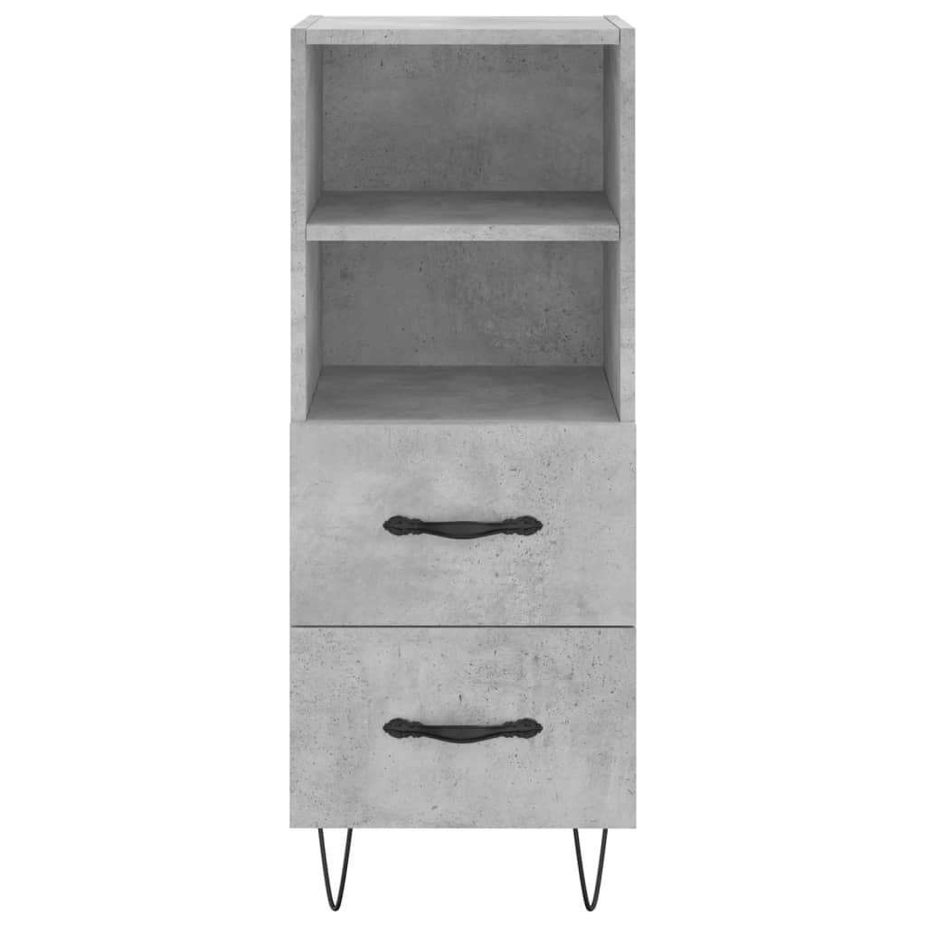 vidaXL Highboard Concrete Grey 34.5x34x180 cm Engineered Wood