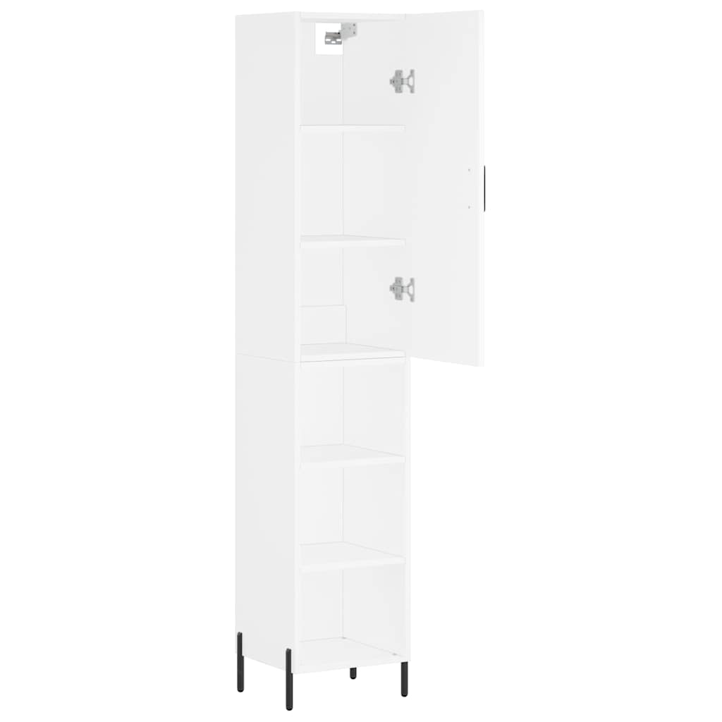 vidaXL Highboard White 34.5x34x180 cm Engineered Wood