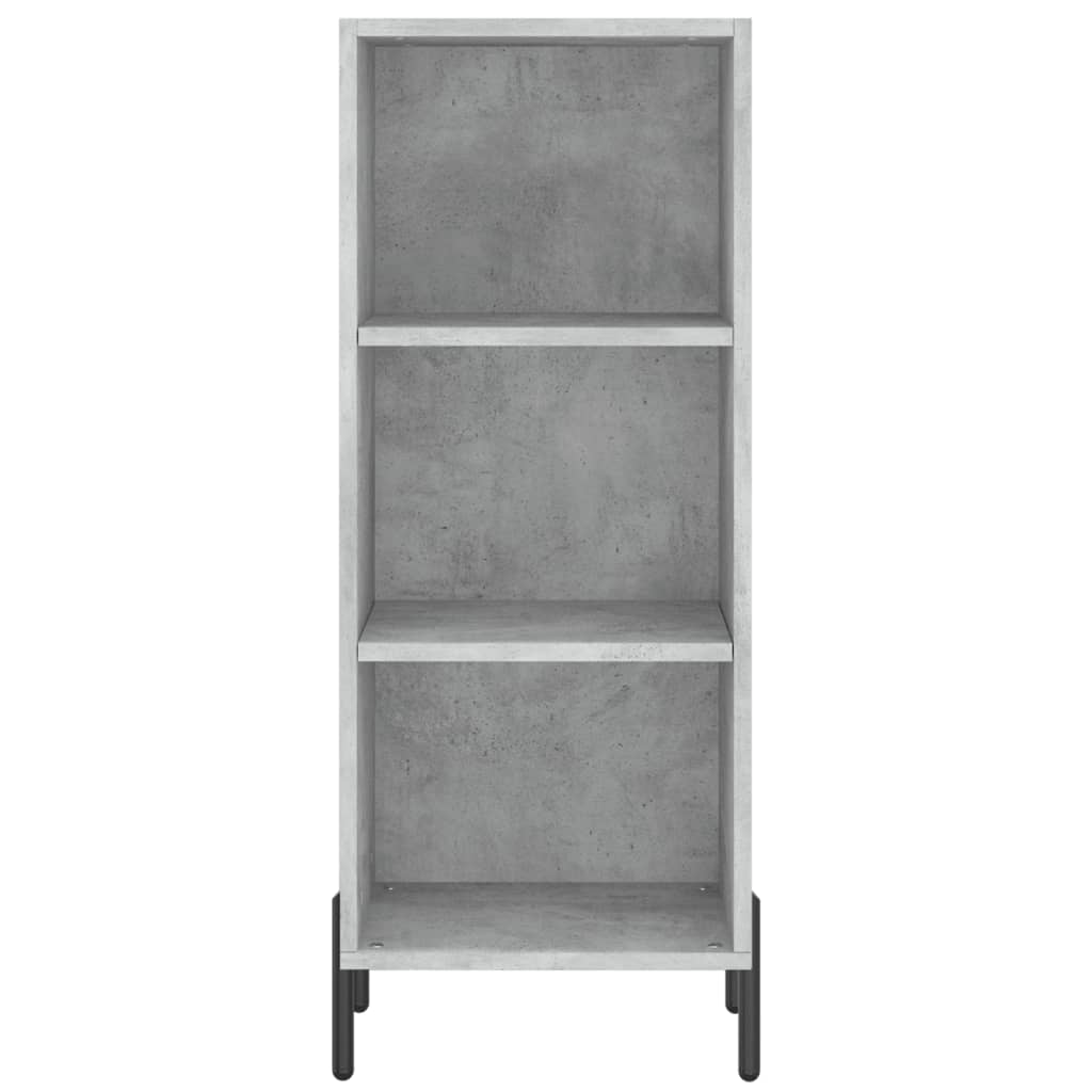 vidaXL Highboard Concrete Grey 34.5x34x180 cm Engineered Wood