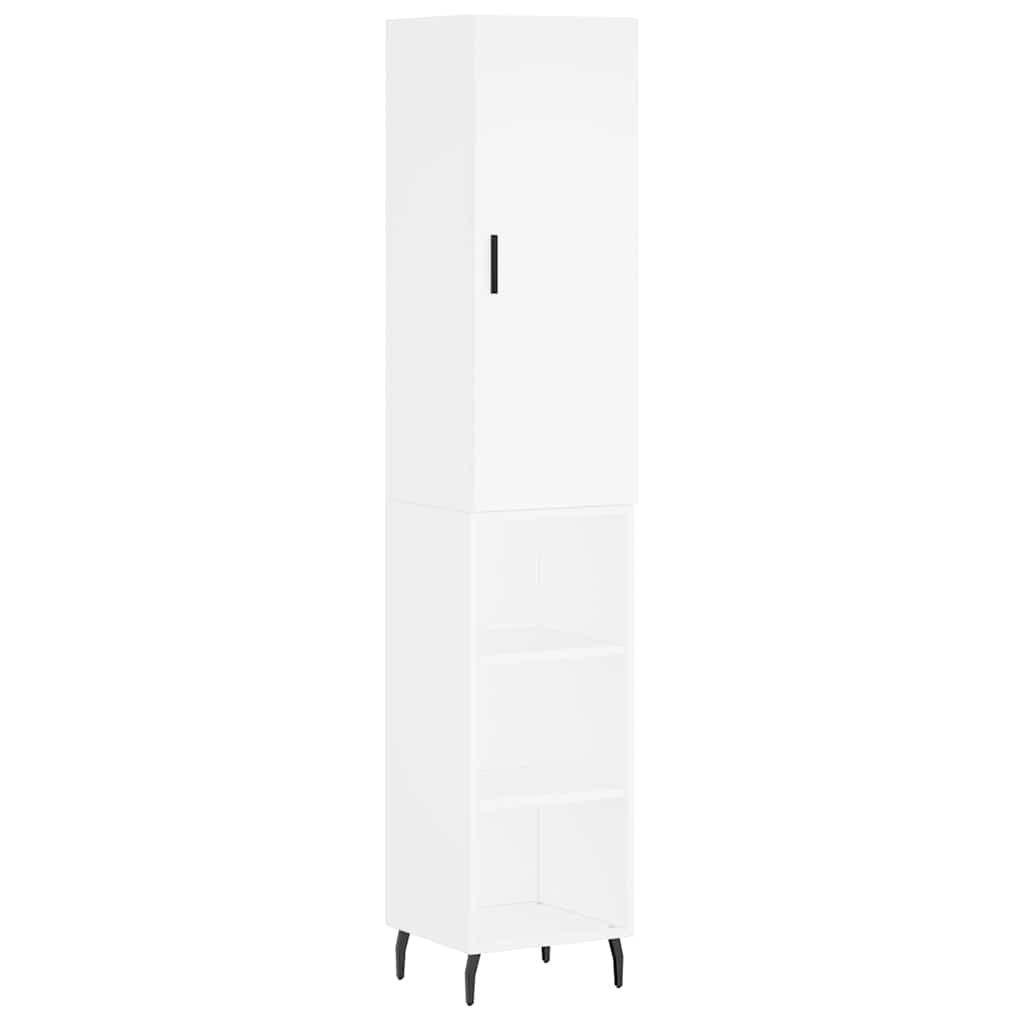 vidaXL Highboard White 34.5x34x180 cm Engineered Wood