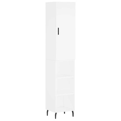 vidaXL Highboard White 34.5x34x180 cm Engineered Wood