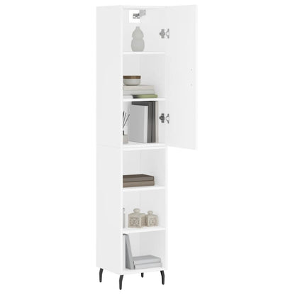 vidaXL Highboard White 34.5x34x180 cm Engineered Wood