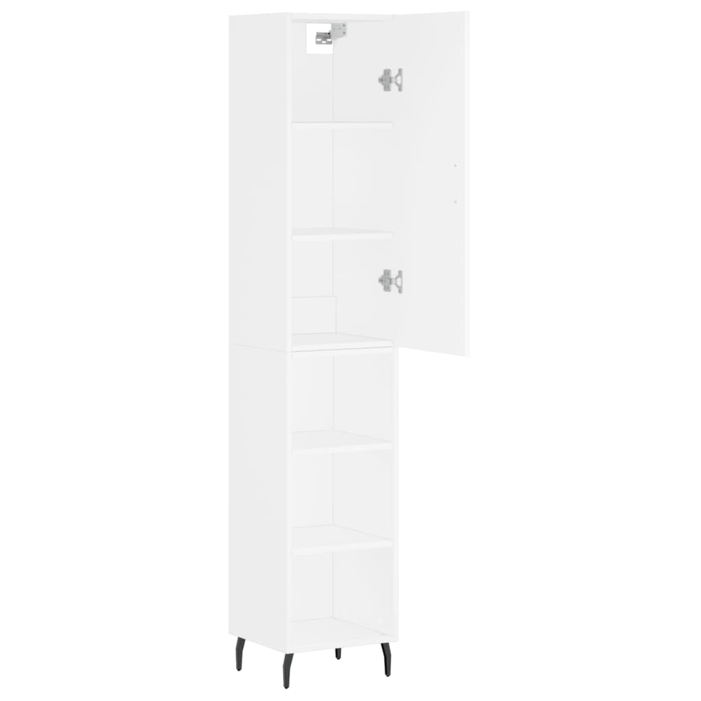 vidaXL Highboard White 34.5x34x180 cm Engineered Wood