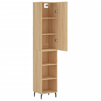 vidaXL Highboard Sonoma Oak 34.5x34x180 cm Engineered Wood