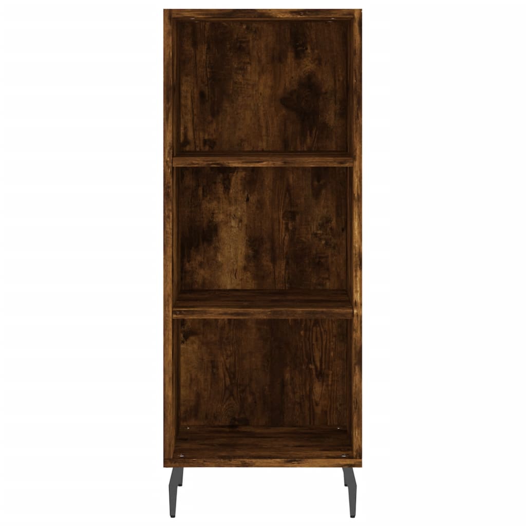 vidaXL Highboard Smoked Oak 34,5x34x180 cm Engineered Wood