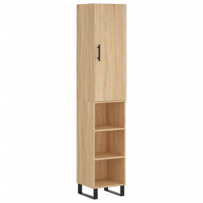 vidaXL Highboard Sonoma Oak 34,5x34x180 cm Engineered Wood