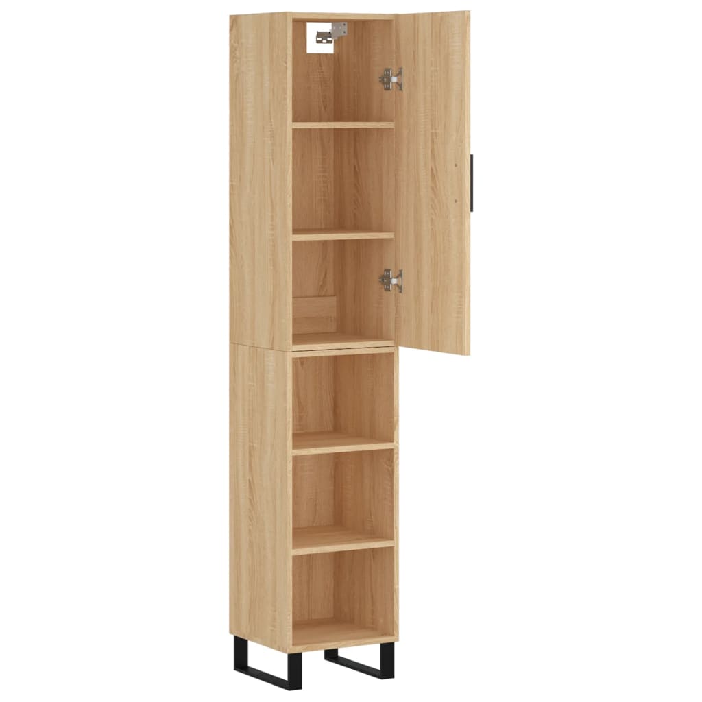 vidaXL Highboard Sonoma Oak 34,5x34x180 cm Engineered Wood