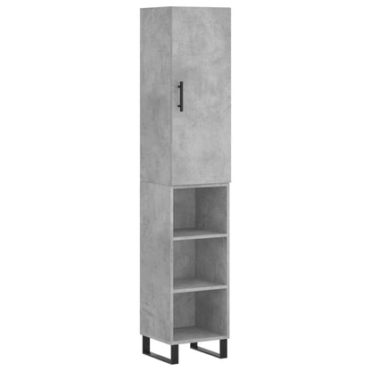 vidaXL Highboard Concrete Grey 34,5x34x180 cm Engineered Wood