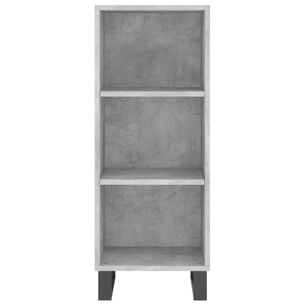 vidaXL Highboard Concrete Grey 34.5x34x180 cm Engineered Wood