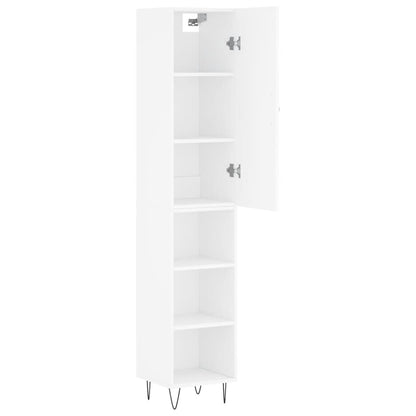 vidaXL Highboard White 34.5x34x180 cm Engineered Wood