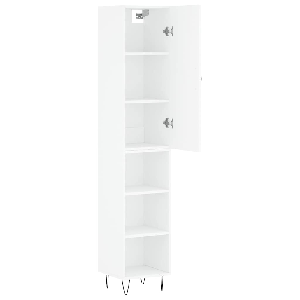 vidaXL Highboard White 34,5x34x180 cm Engineered Wood