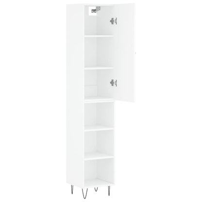 vidaXL Highboard White 34,5x34x180 cm Engineered Wood