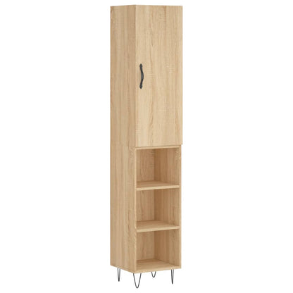 vidaXL Highboard Sonoma Oak 34,5x34x180 cm Engineered Wood