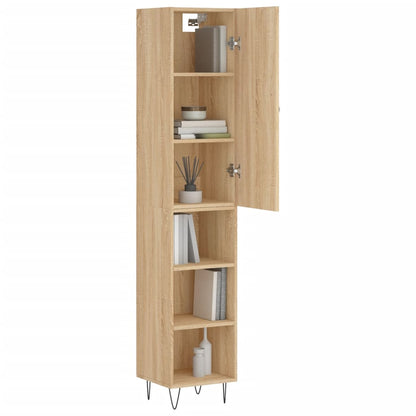 vidaXL Highboard Sonoma Oak 34,5x34x180 cm Engineered Wood