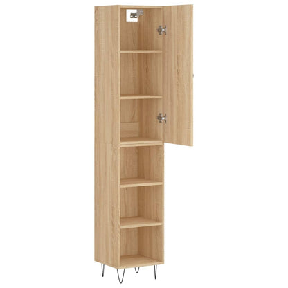 vidaXL Highboard Sonoma Oak 34,5x34x180 cm Engineered Wood