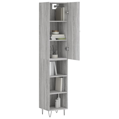 vidaXL Highboard Grey Sonoma 34.5x34x180 cm Engineered Wood
