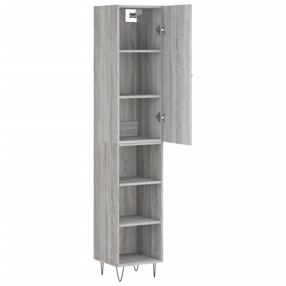 vidaXL Highboard Grey Sonoma 34,5x34x180 cm Engineered Wood