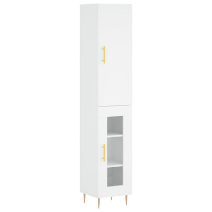 vidaXL Highboard White 34.5x34x180 cm Engineered Wood