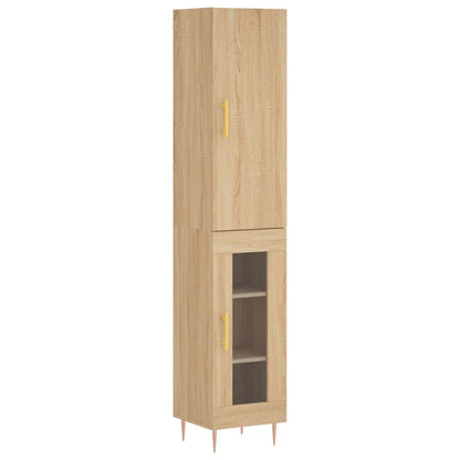 vidaXL Highboard Sonoma Oak 34,5x34x180 cm Engineered Wood