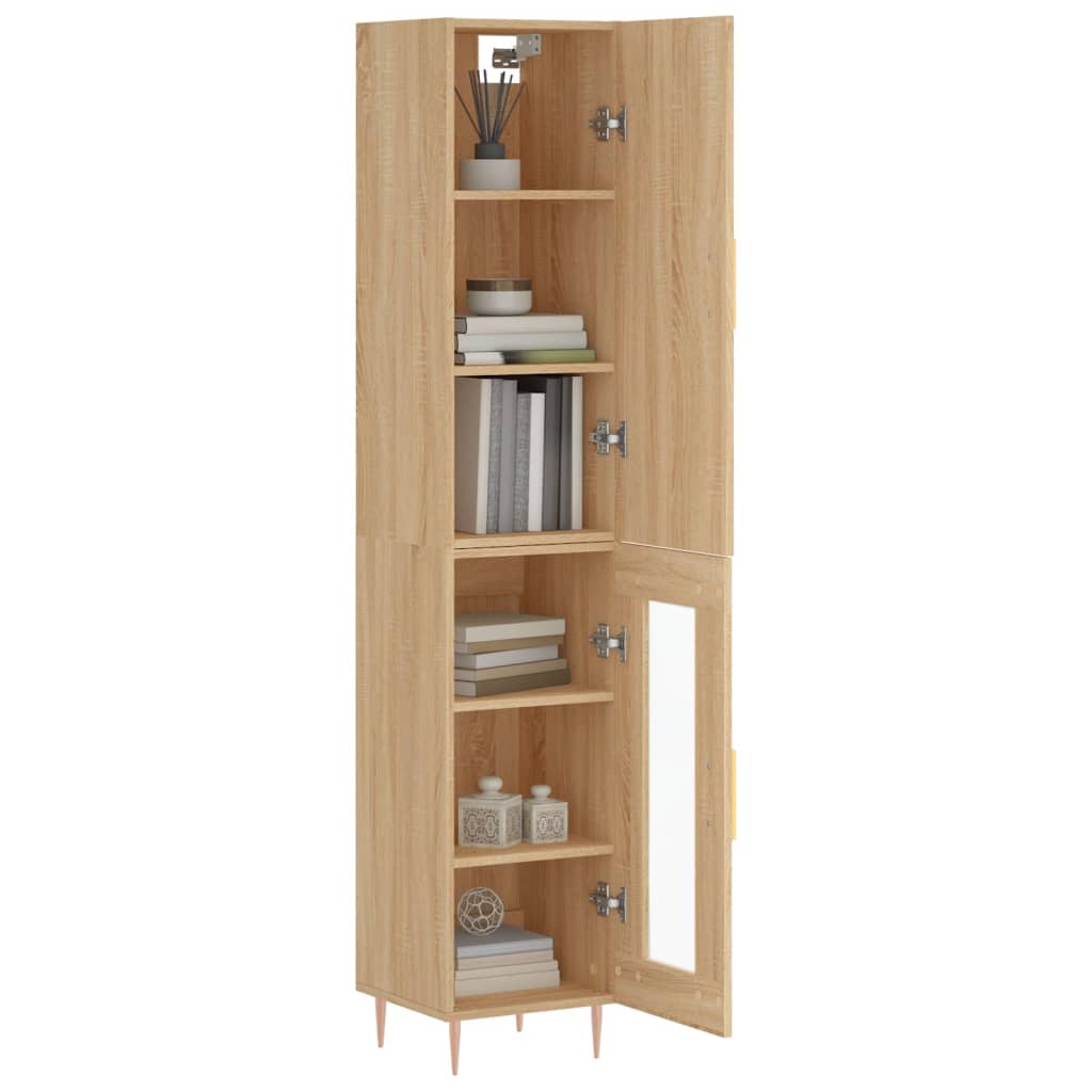 vidaXL Highboard Sonoma Oak 34,5x34x180 cm Engineered Wood