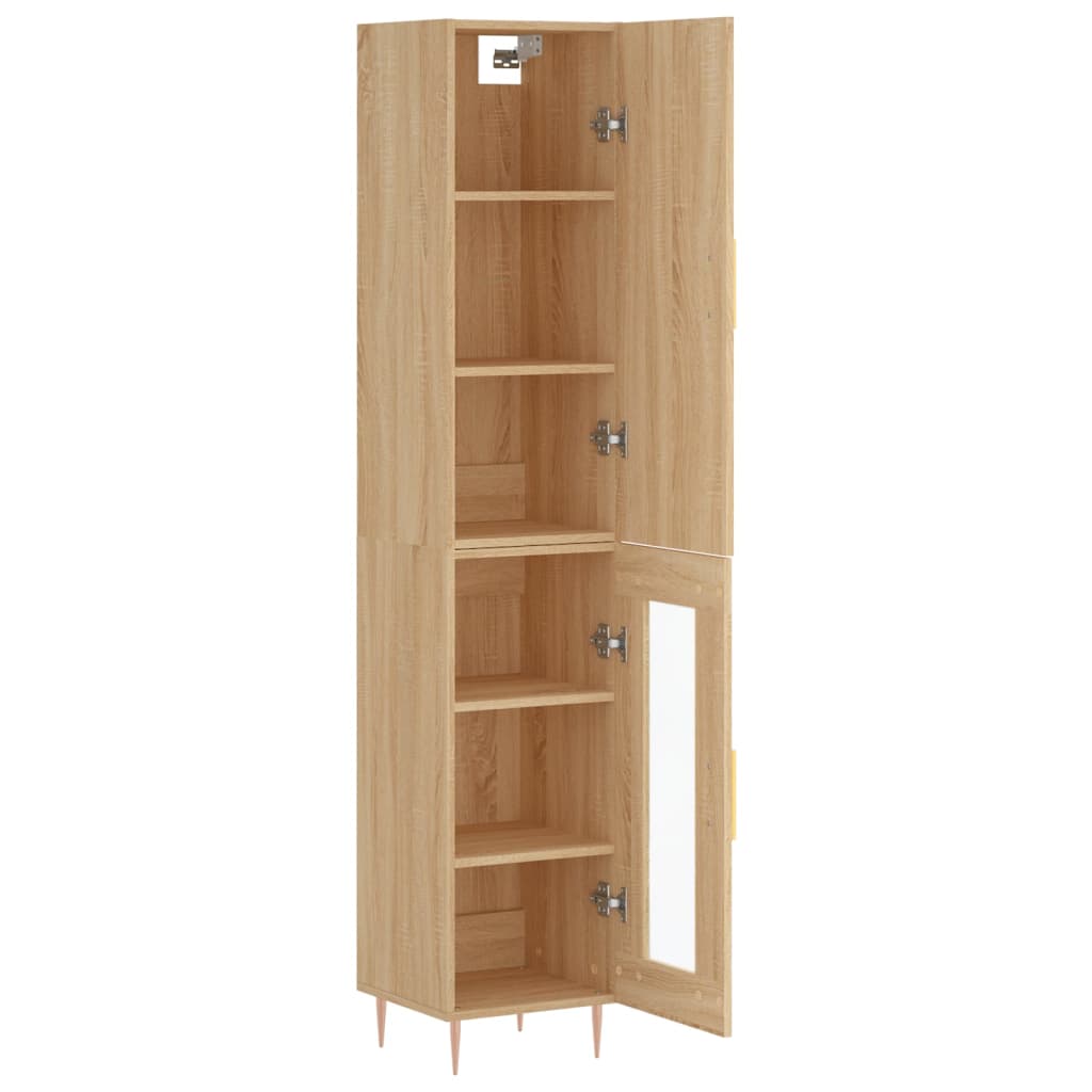 vidaXL Highboard Sonoma Oak 34,5x34x180 cm Engineered Wood