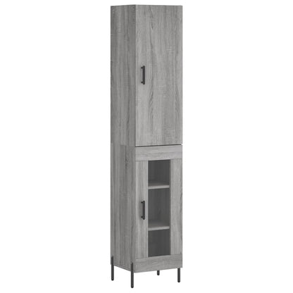 vidaXL Highboard Grey Sonoma 34,5x34x180 cm Engineered Wood