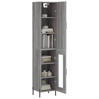 vidaXL Highboard Grey Sonoma 34,5x34x180 cm Engineered Wood