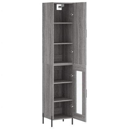 vidaXL Highboard Grey Sonoma 34,5x34x180 cm Engineered Wood