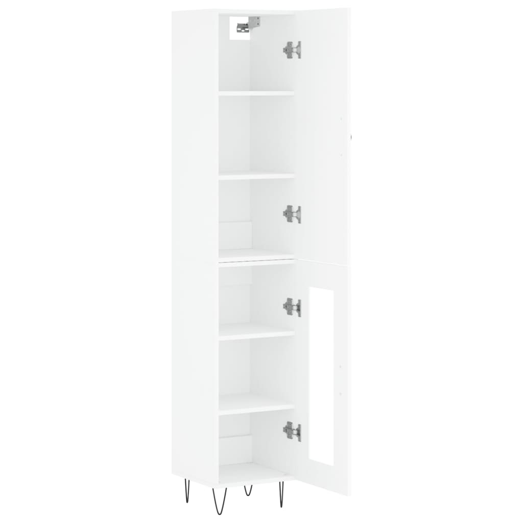 vidaXL Highboard White 34.5x34x180 cm Engineered Wood