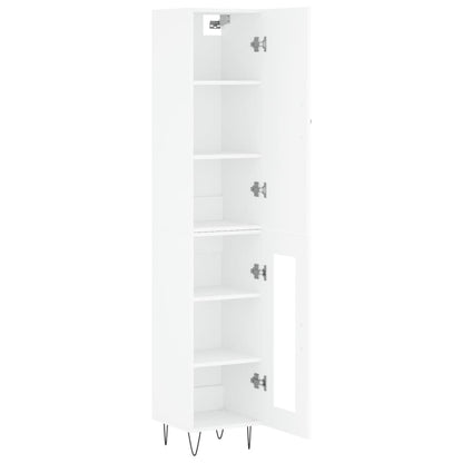 vidaXL Highboard White 34.5x34x180 cm Engineered Wood