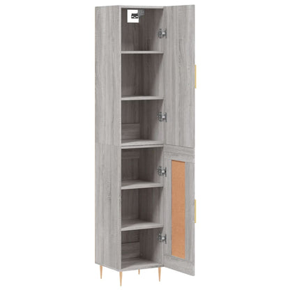 vidaXL Highboard Grey Sonoma 34.5x34x180 cm Engineered Wood