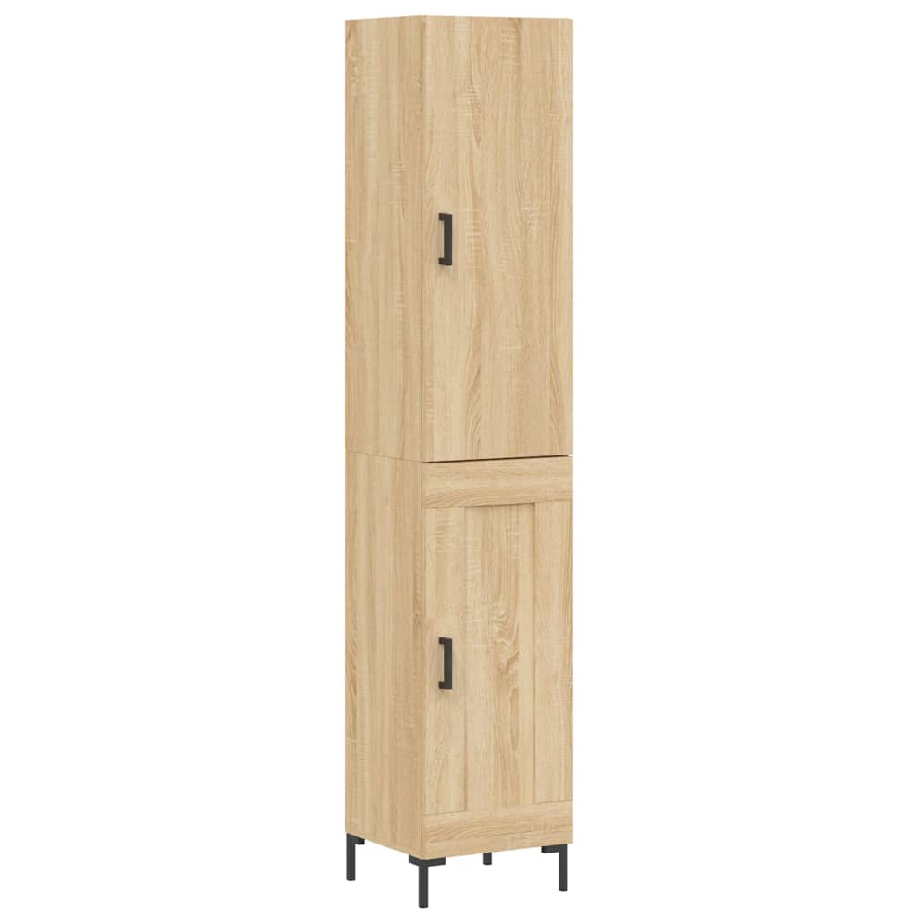 vidaXL Highboard Sonoma Oak 34.5x34x180 cm Engineered Wood