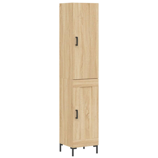 vidaXL Highboard Sonoma Oak 34.5x34x180 cm Engineered Wood
