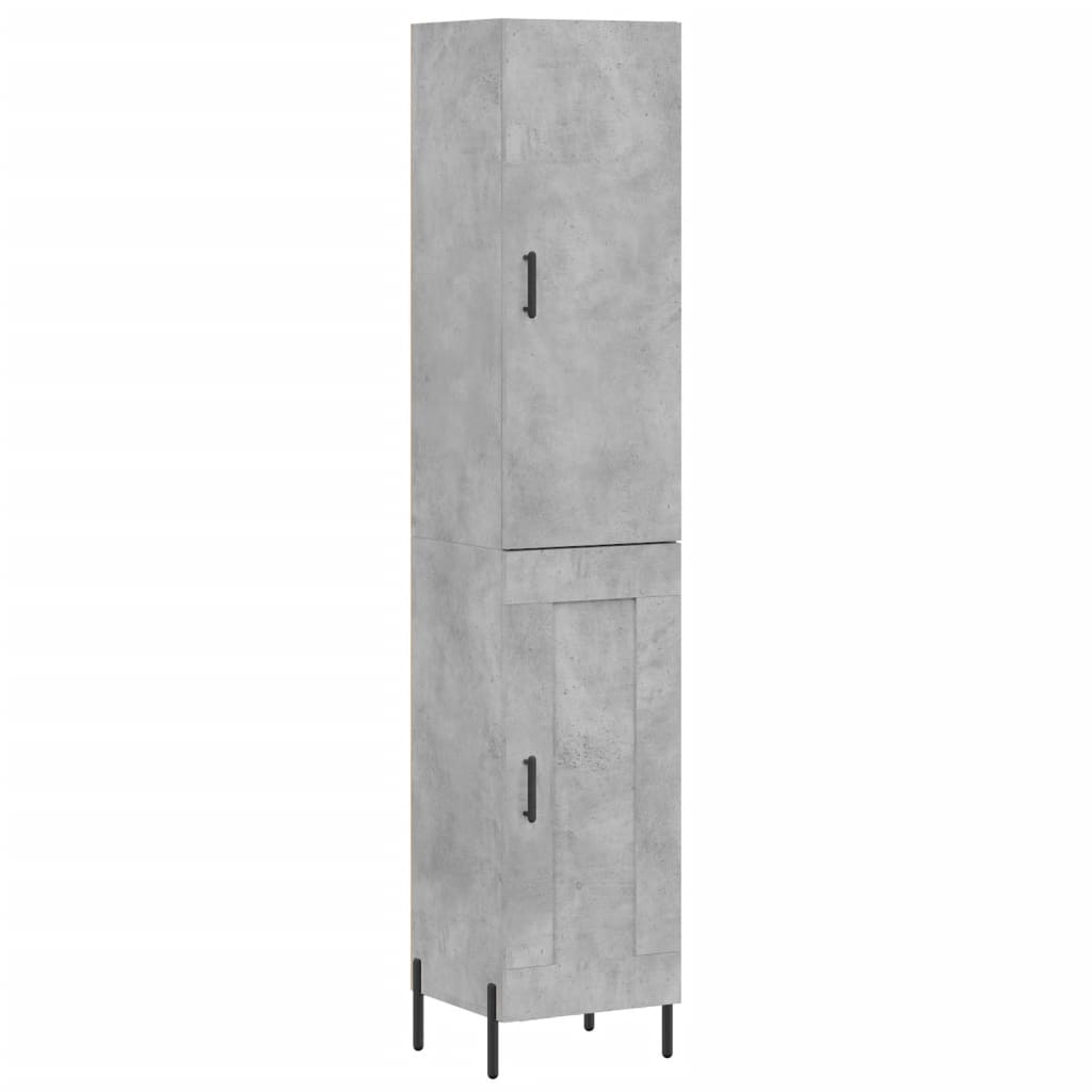 vidaXL Highboard Concrete Grey 34,5x34x180 cm Engineered Wood