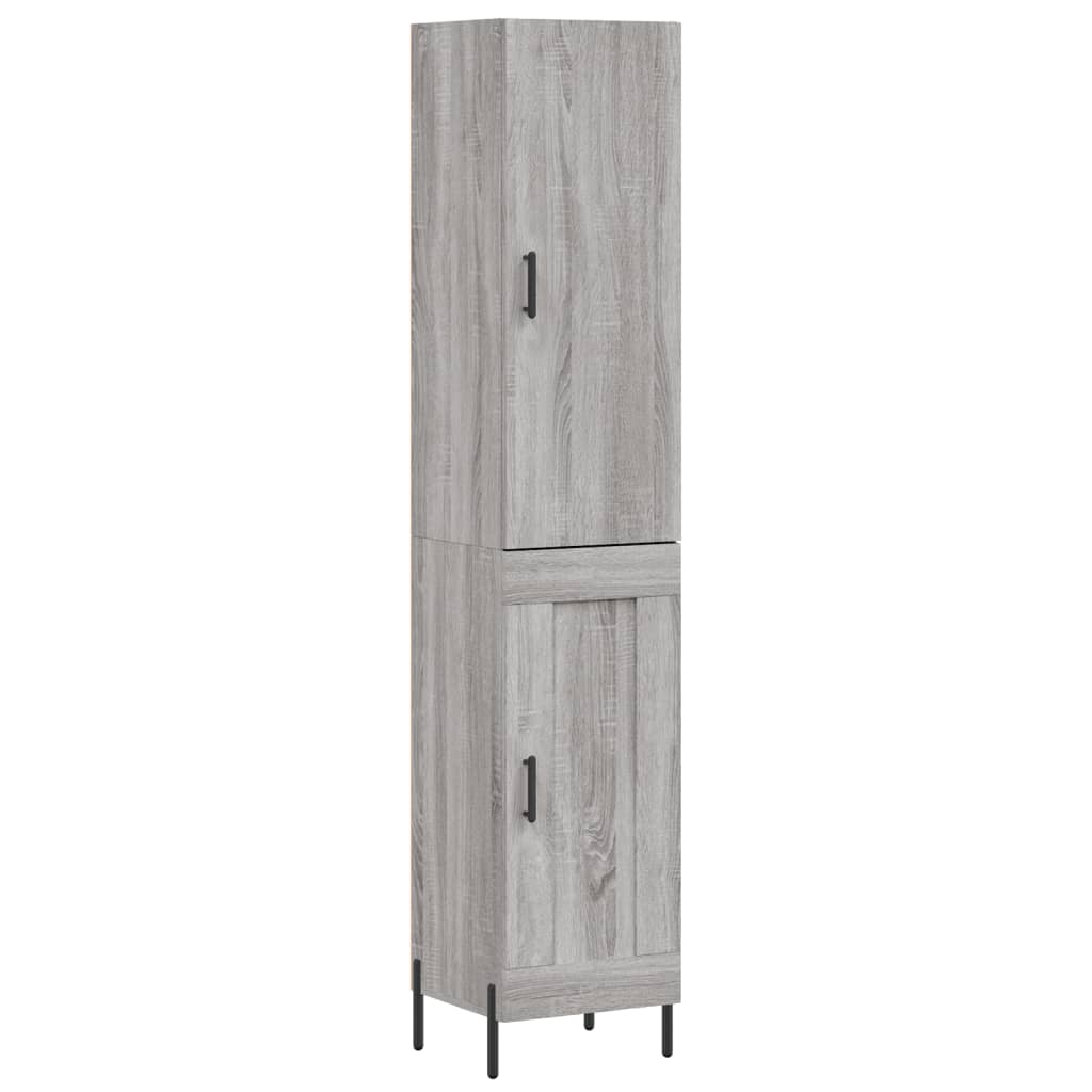 vidaXL Highboard Grey Sonoma 34,5x34x180 cm Engineered Wood