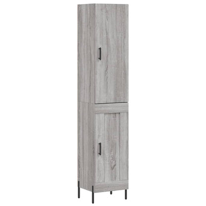 vidaXL Highboard Grey Sonoma 34,5x34x180 cm Engineered Wood