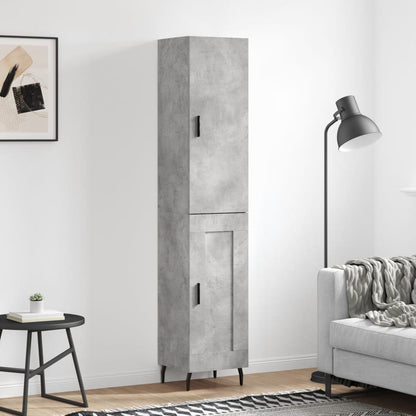 vidaXL Highboard Concrete Grey 34,5x34x180 cm Engineered Wood