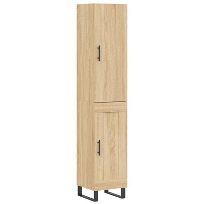 vidaXL Highboard Sonoma Oak 34.5x34x180 cm Engineered Wood
