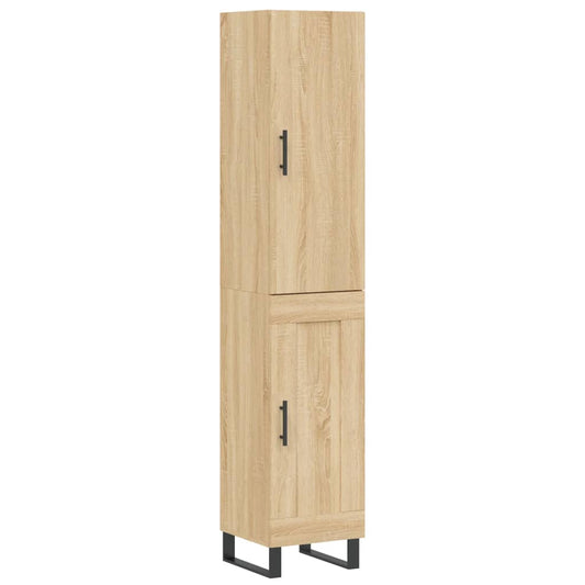 vidaXL Highboard Sonoma Oak 34.5x34x180 cm Engineered Wood