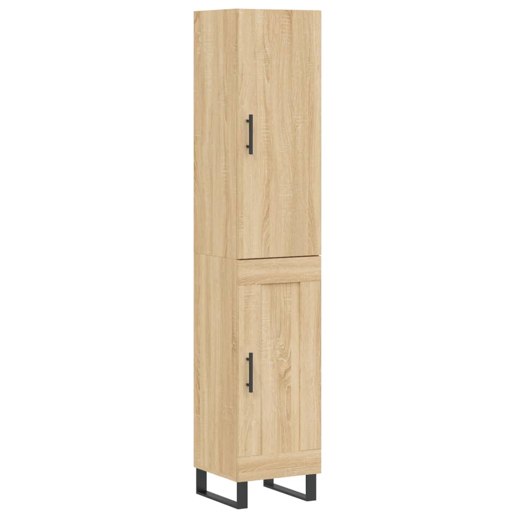 vidaXL Highboard Sonoma Oak 34,5x34x180 cm Engineered Wood