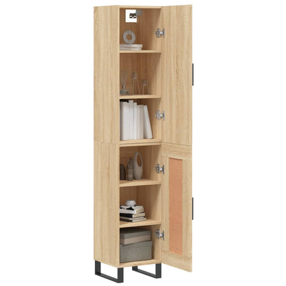 vidaXL Highboard Sonoma Oak 34,5x34x180 cm Engineered Wood