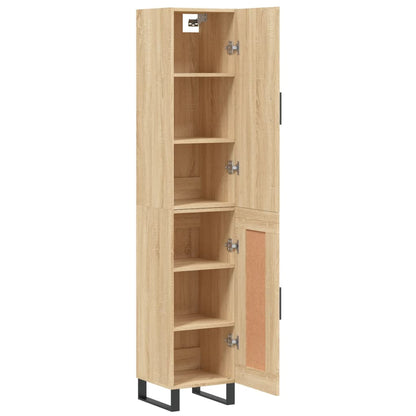 vidaXL Highboard Sonoma Oak 34,5x34x180 cm Engineered Wood