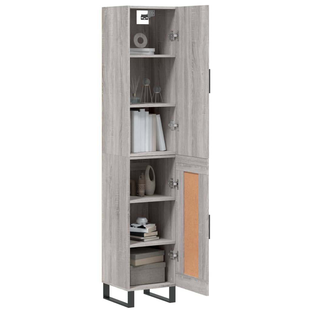 vidaXL Highboard Grey Sonoma 34.5x34x180 cm Engineered Wood