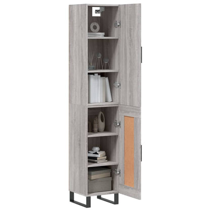 vidaXL Highboard Grey Sonoma 34.5x34x180 cm Engineered Wood