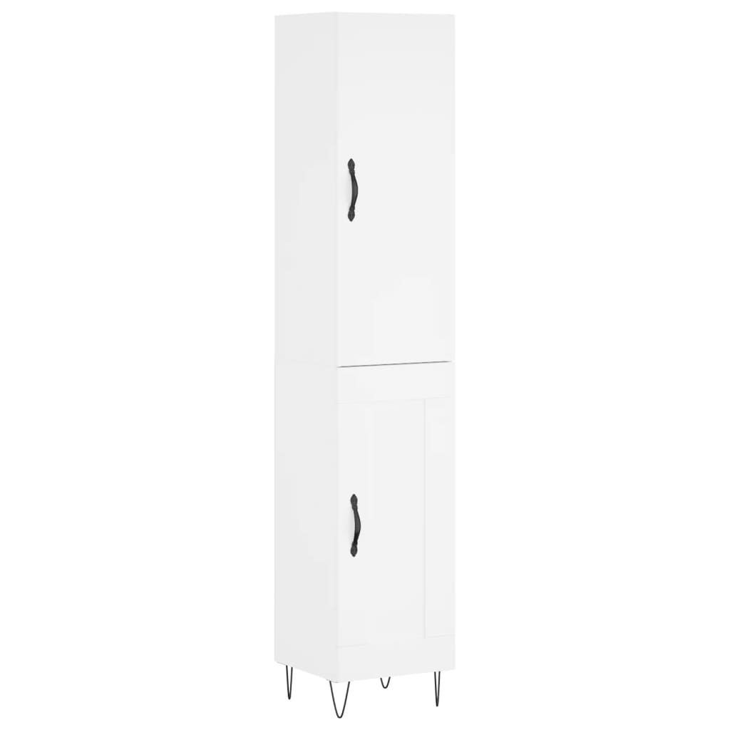 vidaXL Highboard White 34.5x34x180 cm Engineered Wood