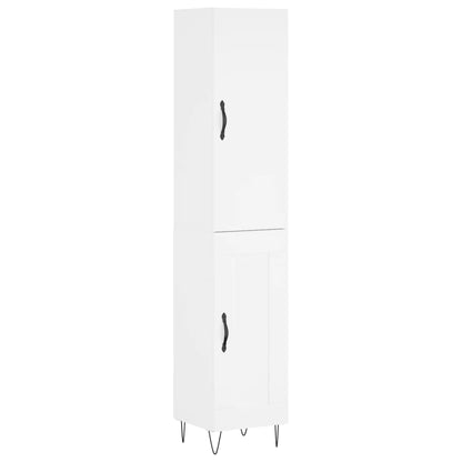 vidaXL Highboard White 34.5x34x180 cm Engineered Wood