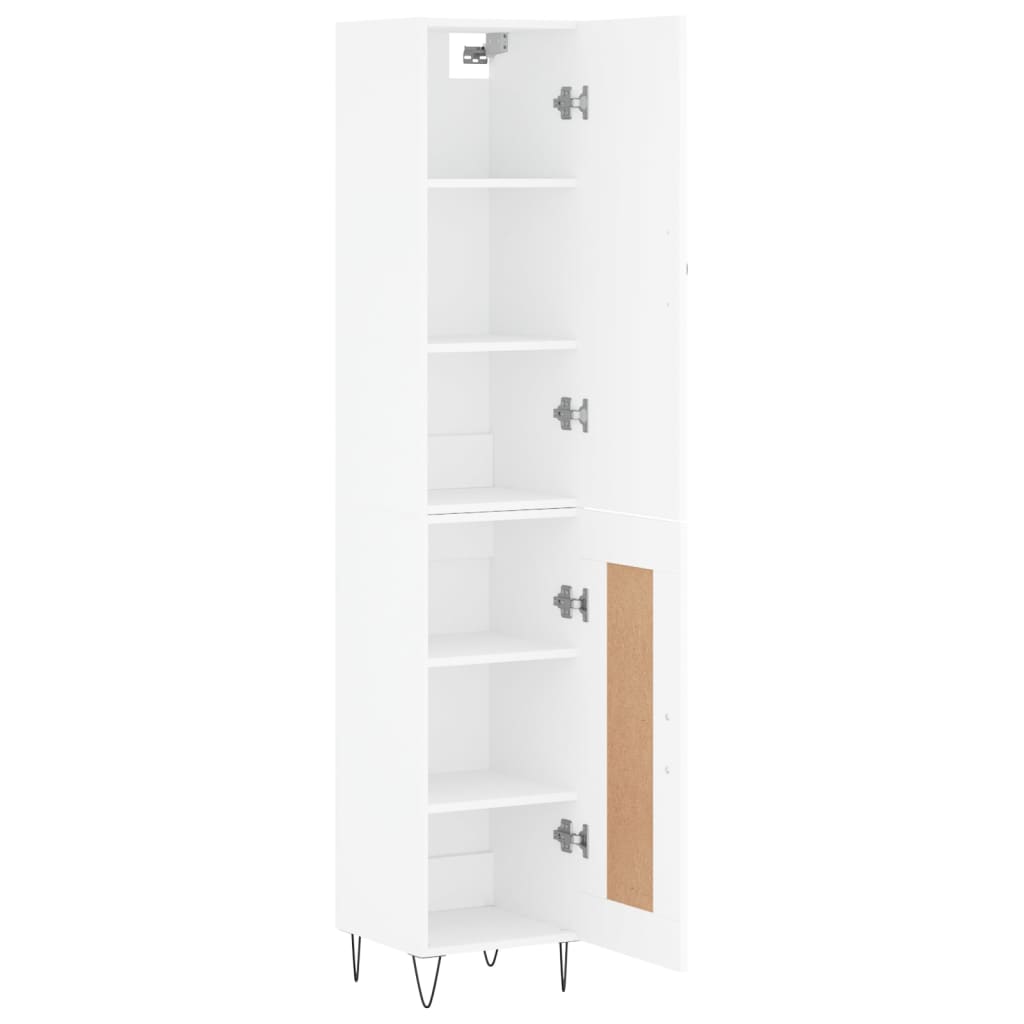 vidaXL Highboard White 34.5x34x180 cm Engineered Wood