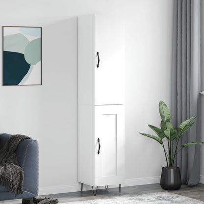 vidaXL Highboard White 34.5x34x180 cm Engineered Wood