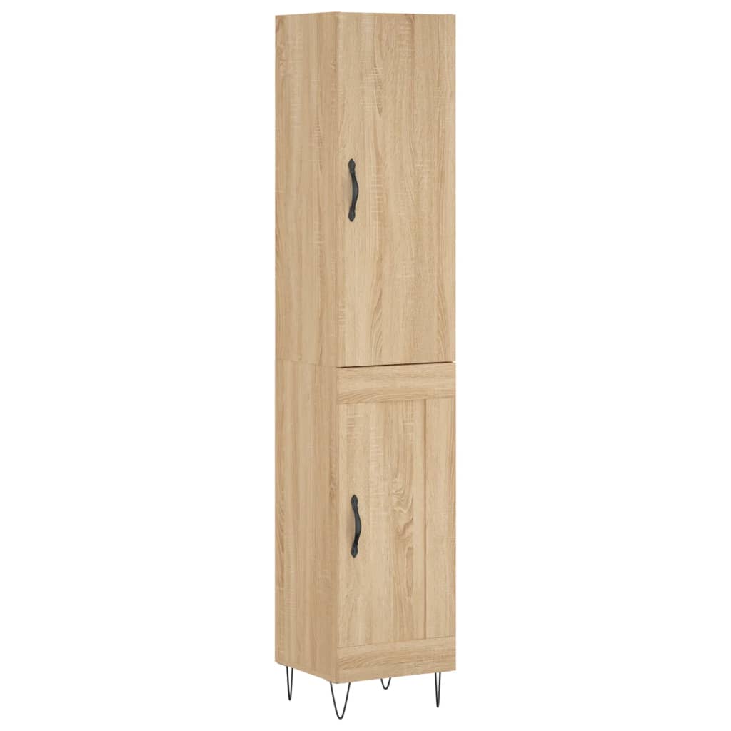 vidaXL Highboard Sonoma Oak 34,5x34x180 cm Engineered Wood